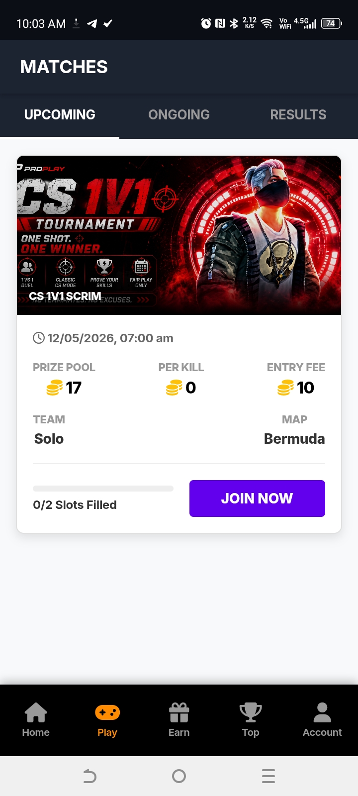 Tournaments List